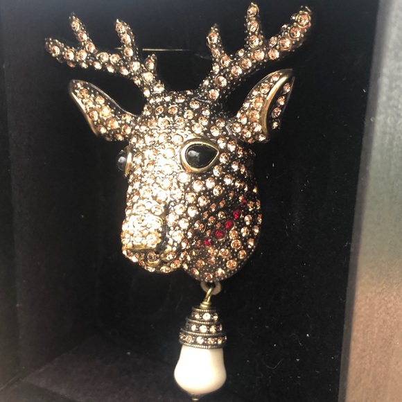 Heidi Daus Rudy Reindeer Vintage pin - Picture 3 of 10